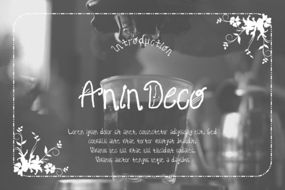 Anin Deco: A Handcrafted Display Font