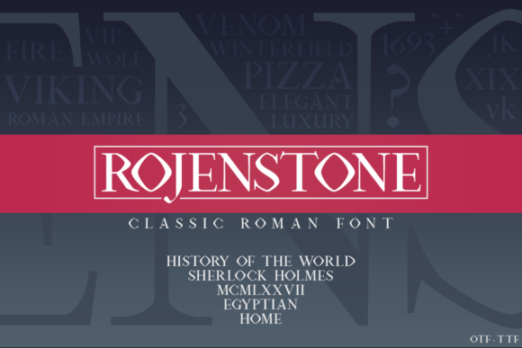 Rojenstone: A Premium Display Font